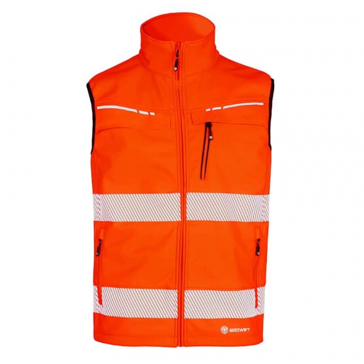 Beeswift BSD31 Deltic Hi-Vis RIS-3279-TOM Bodywarmer Orange